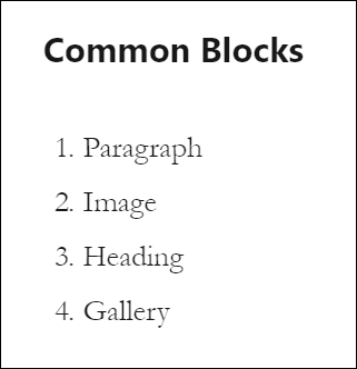 An example of ordered list.
