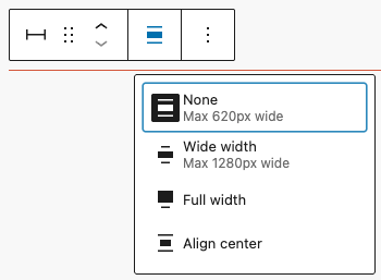 Change alignment in the Separator block