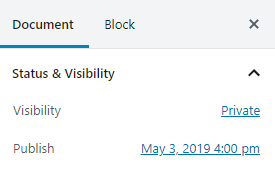 Gutenberg - Content Visibility Private
