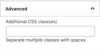 Additional CSS class(es)