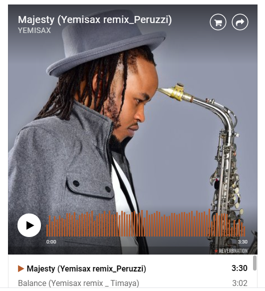 Preview of the embedded ReverbNation video within the WordPress editor.