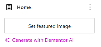 Featured Image in Settings sidebar