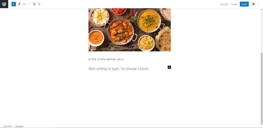 Visual editor screen with multiple blocks deleted