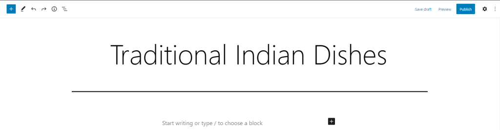 Visual editor screen after undo action