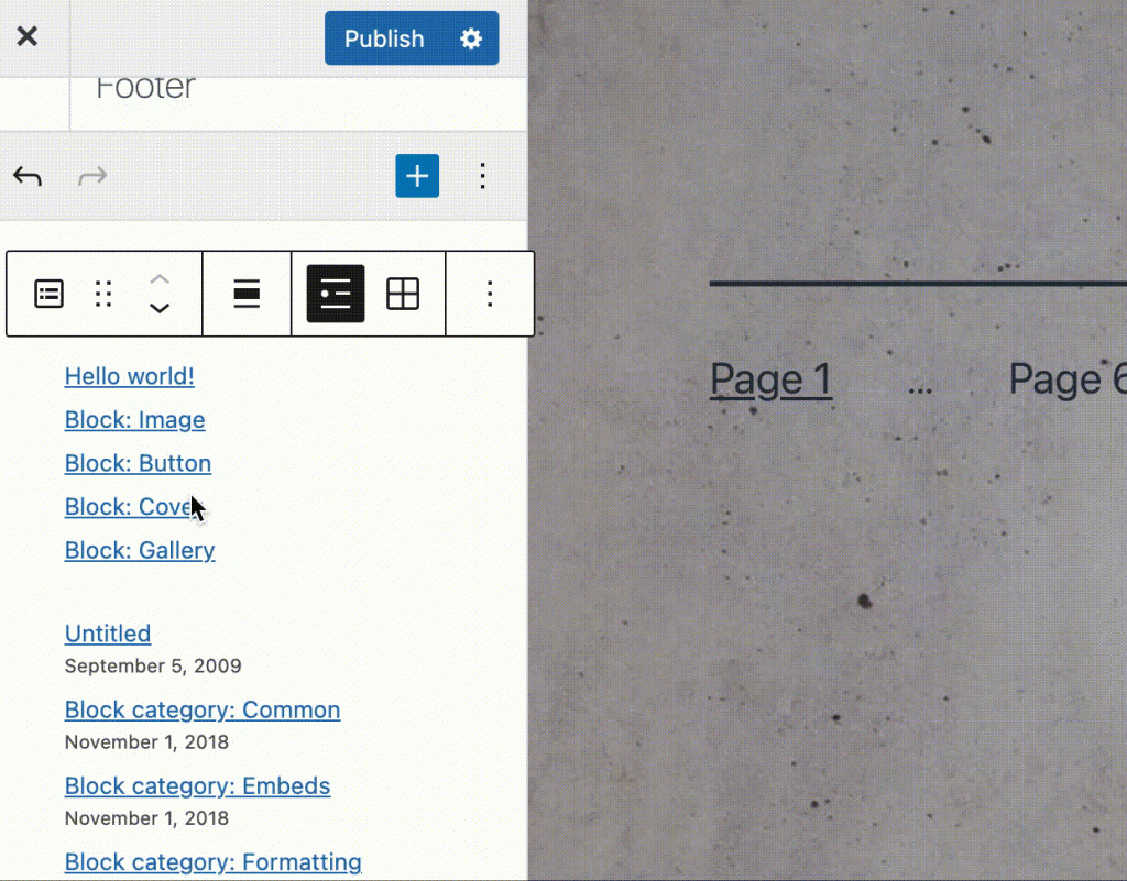 Show More settings in the Widget