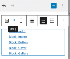 Rearranging the Widgets by dragging