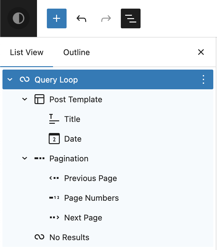 image showing the query loop anatomy