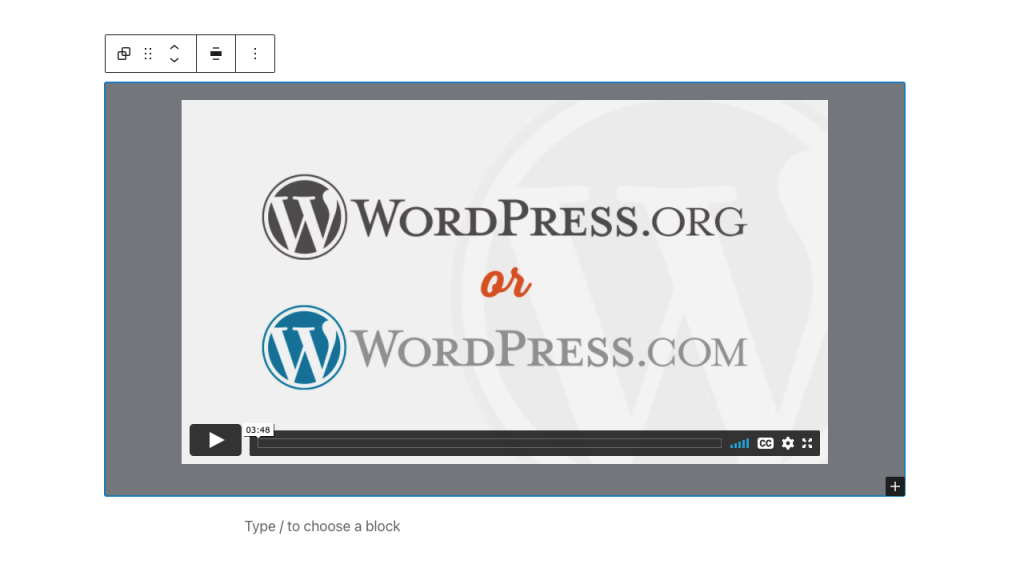 Vimeo embed with a gray background-color