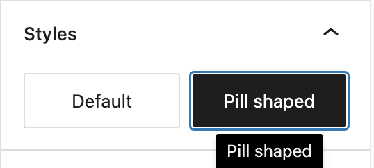 Styles settings in the Categories block