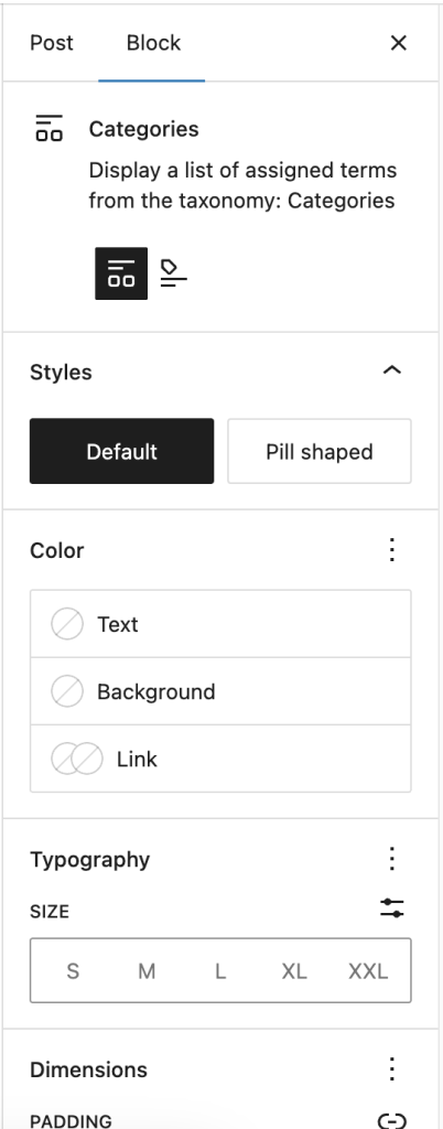 How to turn on the Block Settings sidebar