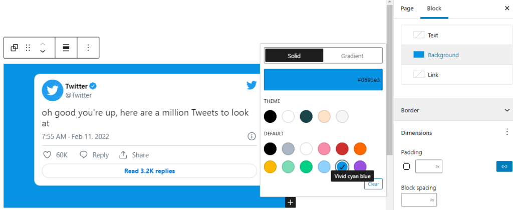Grouping Embed block