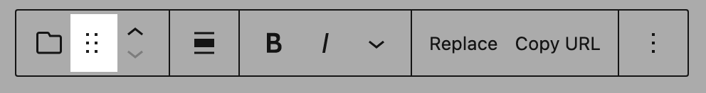 Drag icon in the File Block