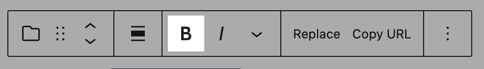 Bold option in the File Block