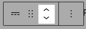 Move handles in the More block toolbar