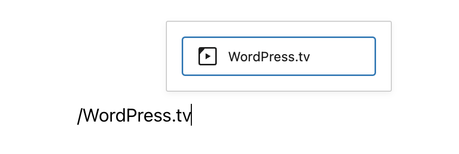 How to quickly add a WordPress.tv block