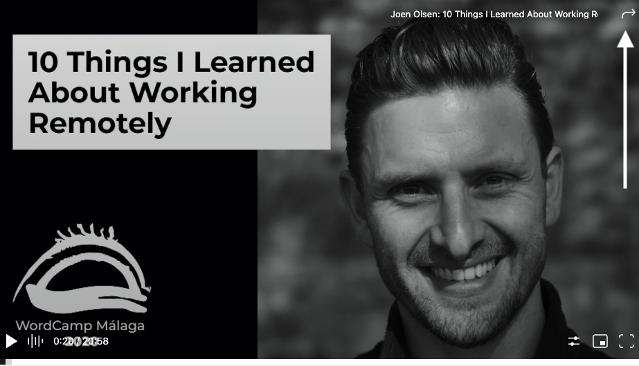 A sample video in the WordPress.tv page