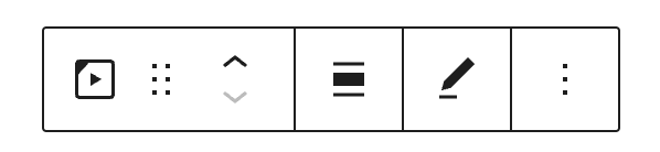 Block toolbar in the WordPress.tv block