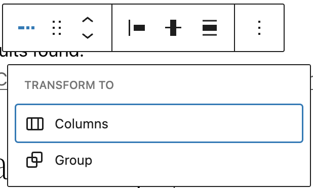 Transform option in the Comment Pagination block