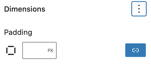 Dimension settings in the Comment Content block