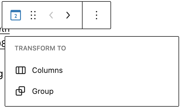 Transform option in the Comment Date block