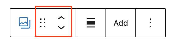 Moving a gallery block