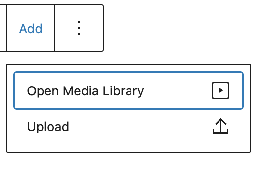 Adding images to the gallery block