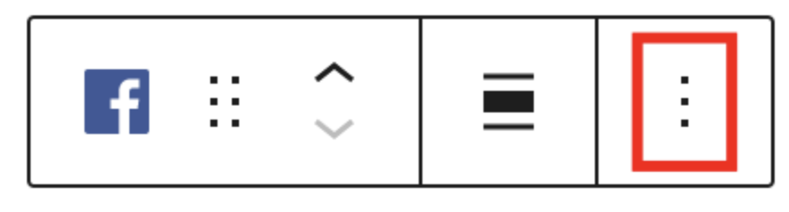 More options in the Facebook embed block