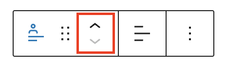 Move handles in the Post Author Biography block