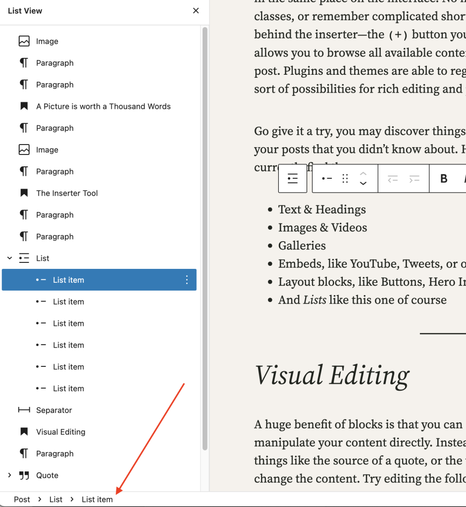 Display block breadcrumbs