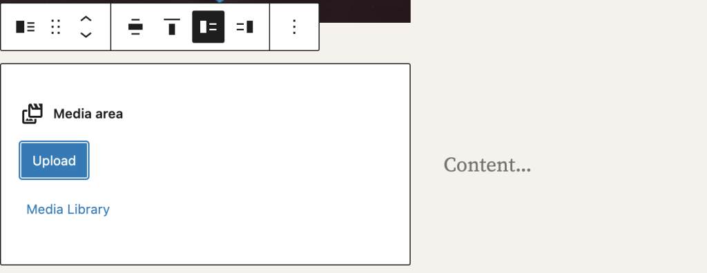 How to add content to the Media & Text Block.