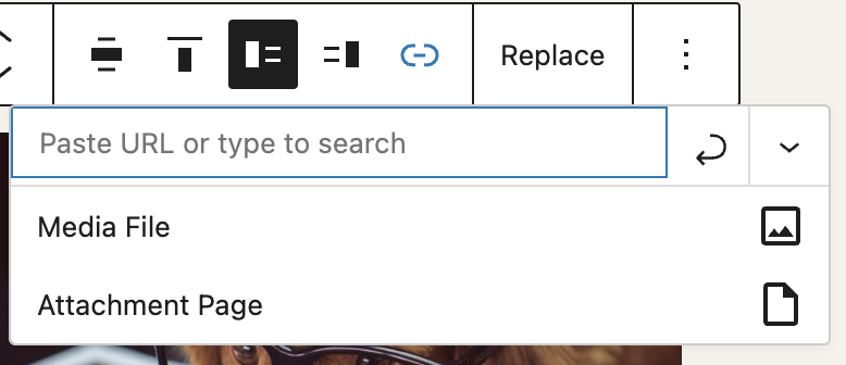 Adding link to the image in the Media & Text block