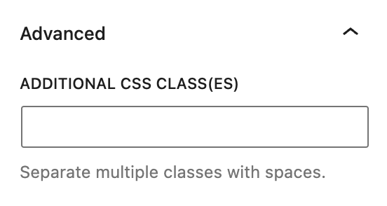 Advanced settings in the Post Comments Form block