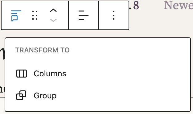 Transform to in the Post Comments Form block