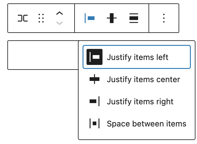 Change items justification&nbsp;in the row block