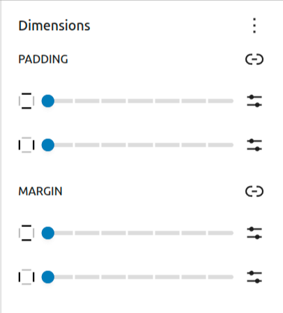 Responsive dimension settings