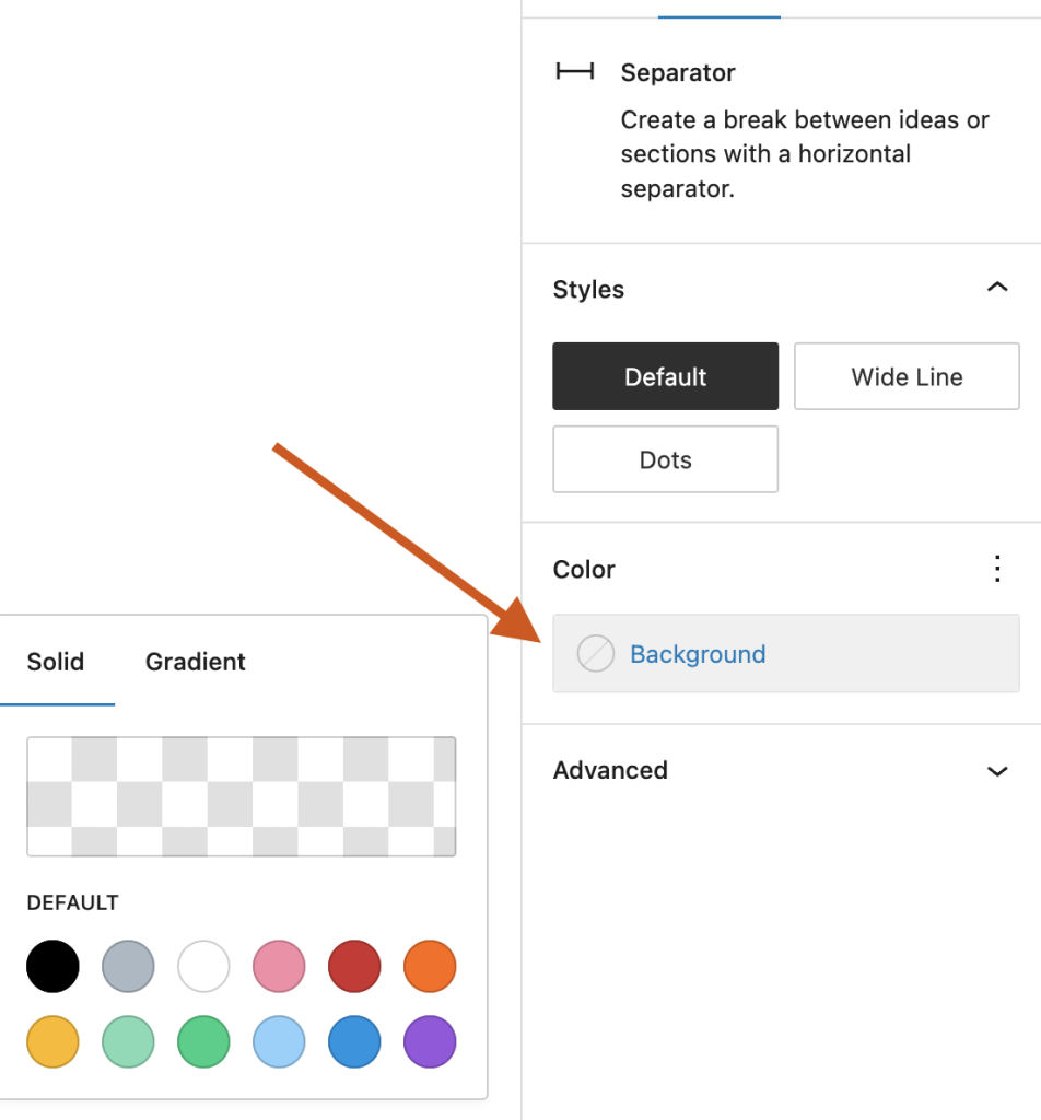 Images showing the color settings available 