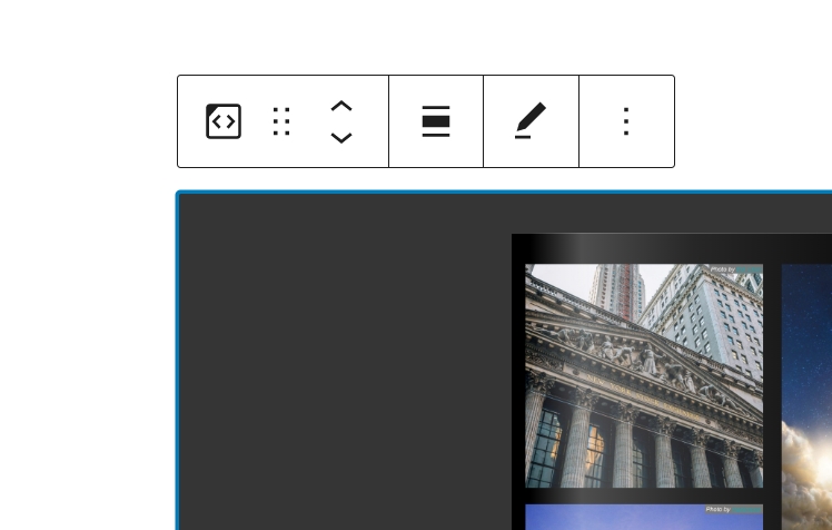Click on embedded content to see Issuu Block Toolbar