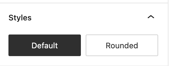Styles in Image block
