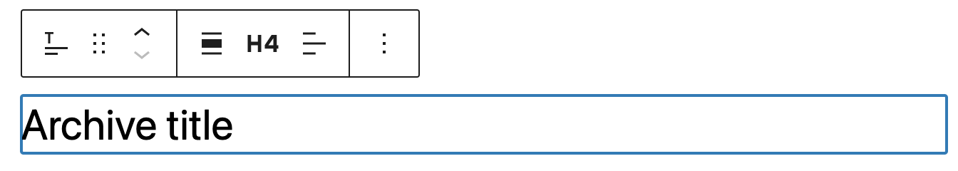 Archive title with the type disabled