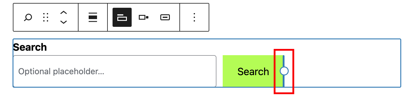 Search block drag tool