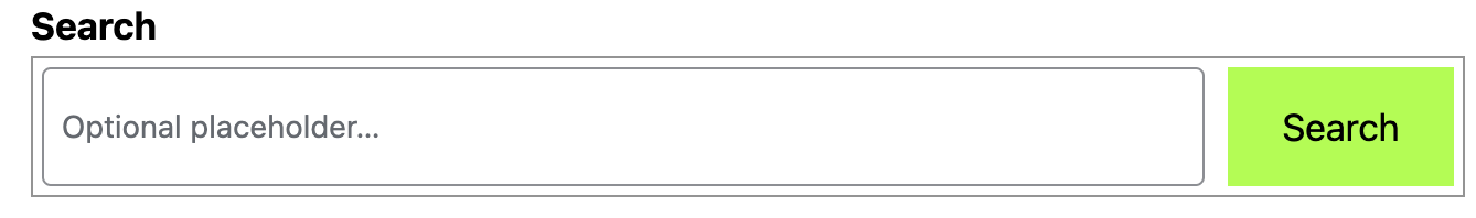 Search block with button inside setting