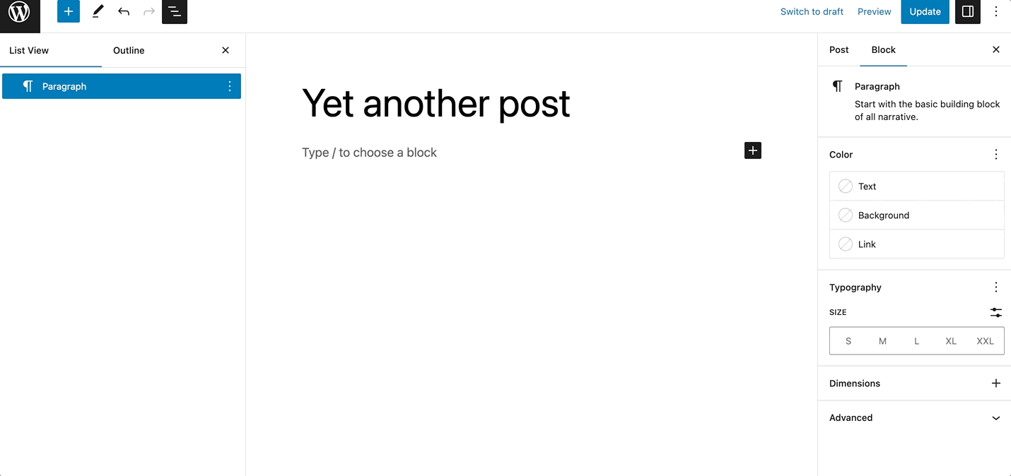 Adding a blank query loop block