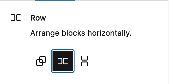 Group Block Settings (row)