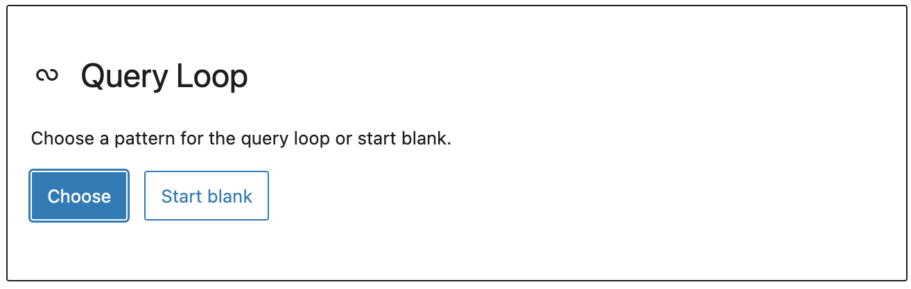 Query loop block placeholder