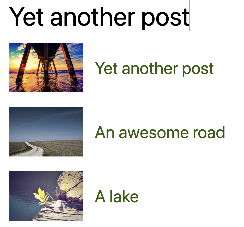 Query loop block in the editor