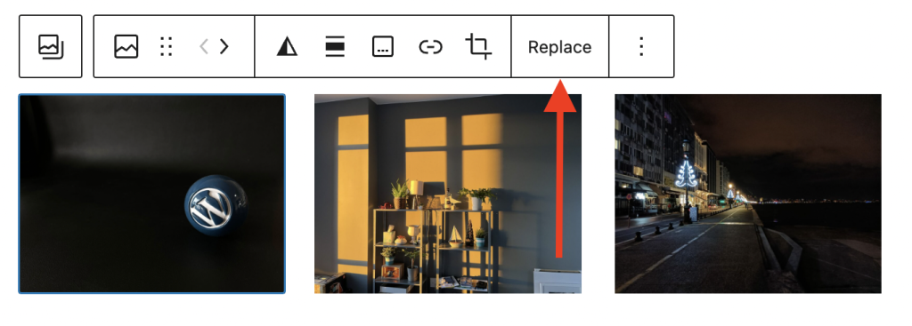 Image showing the replace toolbar. 