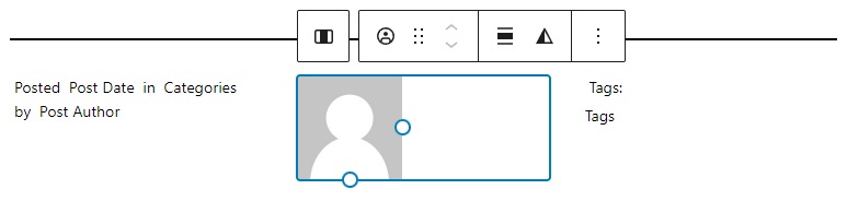 Adding the avatar block to the post meta