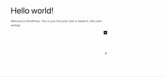 A demonstration to add the previous post block
