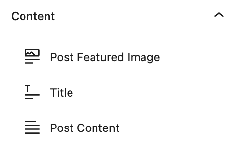 Content panel with options for featured image, title, and post content.