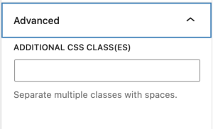 Advanced tab setting